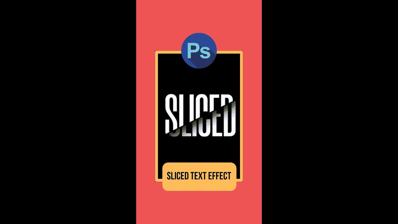 Sliced Text Effect in Photoshop | Photoshop Tutorial