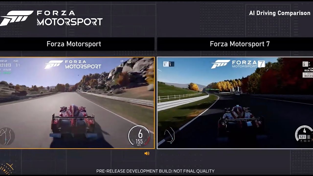 AI driving comparison FM7 VS FM