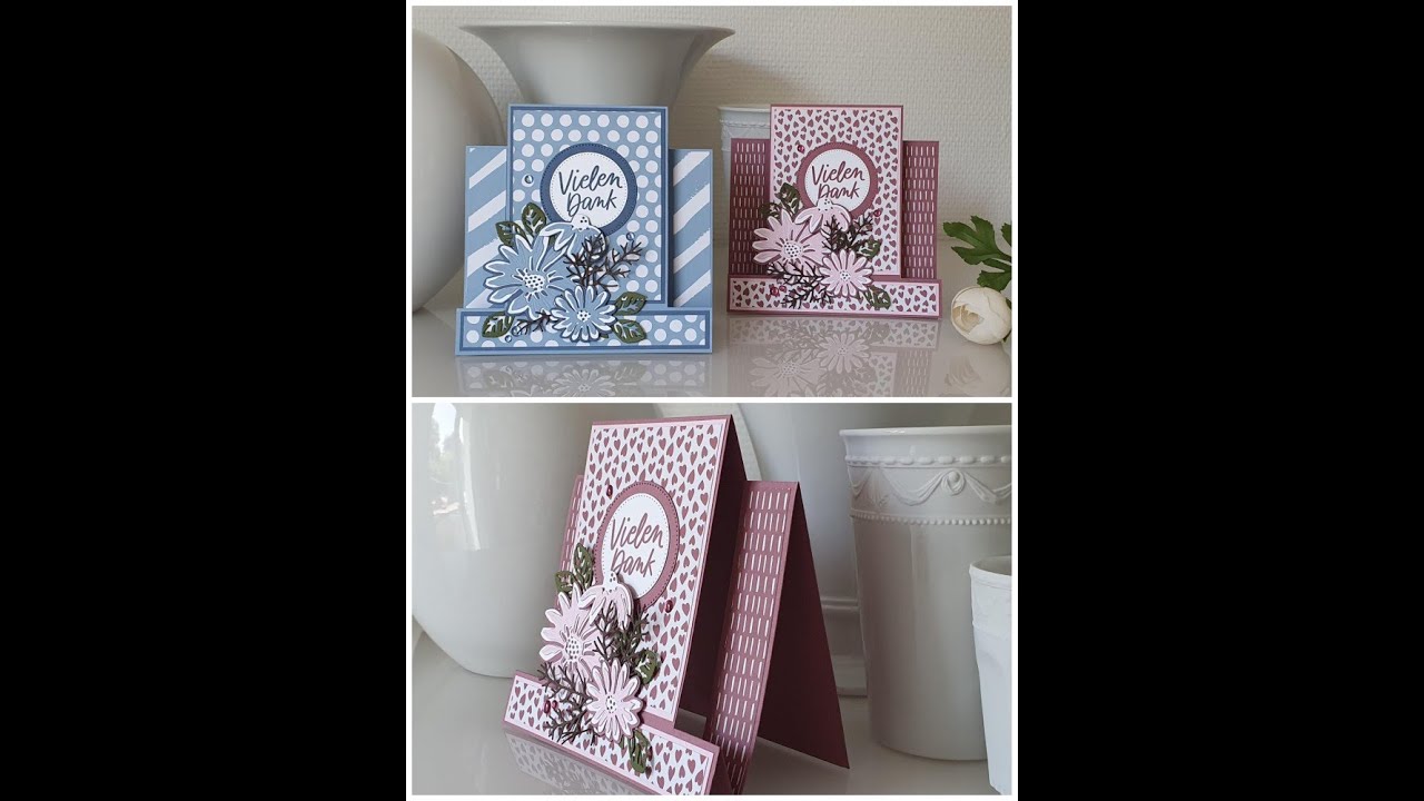 Center Step Card, Stampin Up, Charmante Gänseblümchen Stanzen