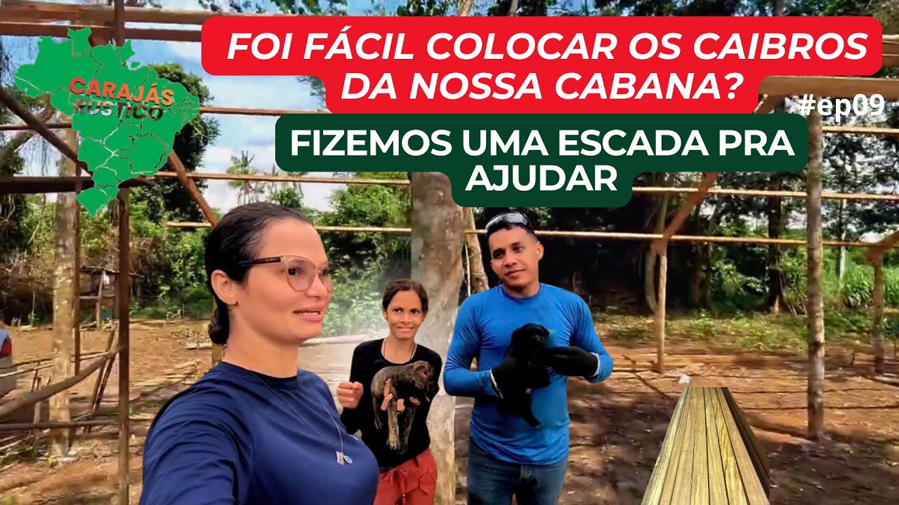 COLOCAMOS OS CAIBROS DA NOSSA CABANA RÚSTICA | #ep09 @viagemcomagente2024 