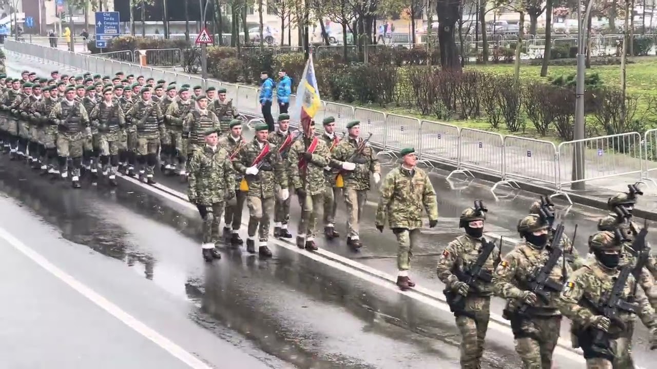 Repetiție parada militară de la Alba Iulia, de 1 Decembrie. Trupele terestre 