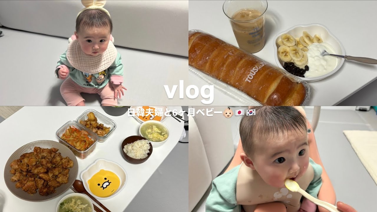 【vlog】 6ヶ月ベビーとの日常vlog#한일부부#日韓夫婦 