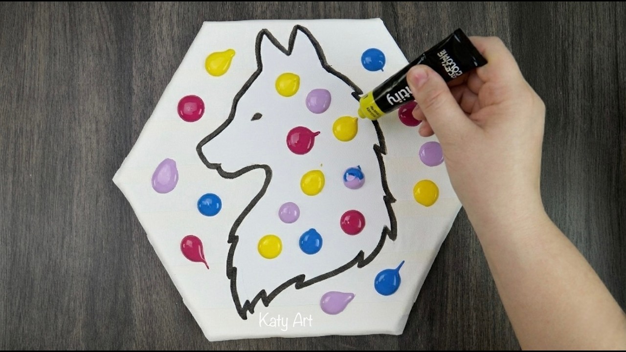 Easy Painting Technique / Wolf  Painting / Silhouette Art