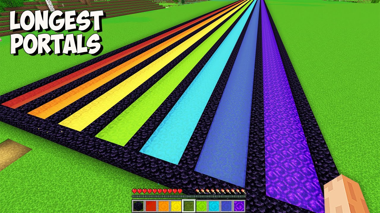 What is HIDDEN inside THE LONGEST PORTALS in Minecraft? This is THE BIGGEST SECRET NETHER PORTALS!