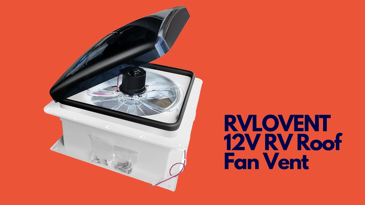 RVLOVENT 12V RV Roof Fan Vent 14''