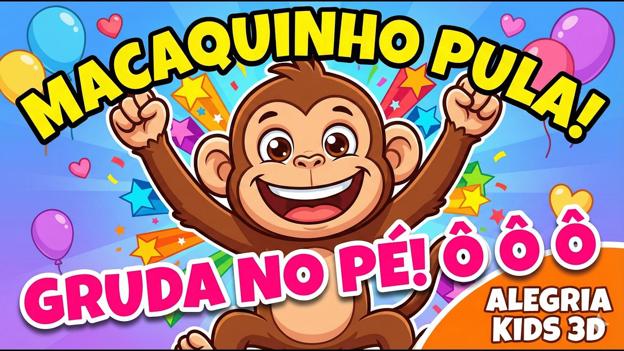 MACAQUINHO PULA e GRUDA NO PÉ! 🎵 Música Chiclete