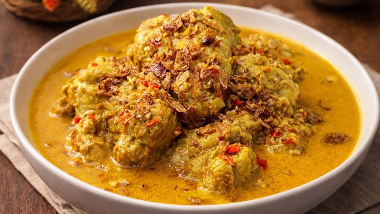 RESEP OPOR AYAM YANG ENAK SIMPLE COCOK UNTUK MENU HARI RAYA. 