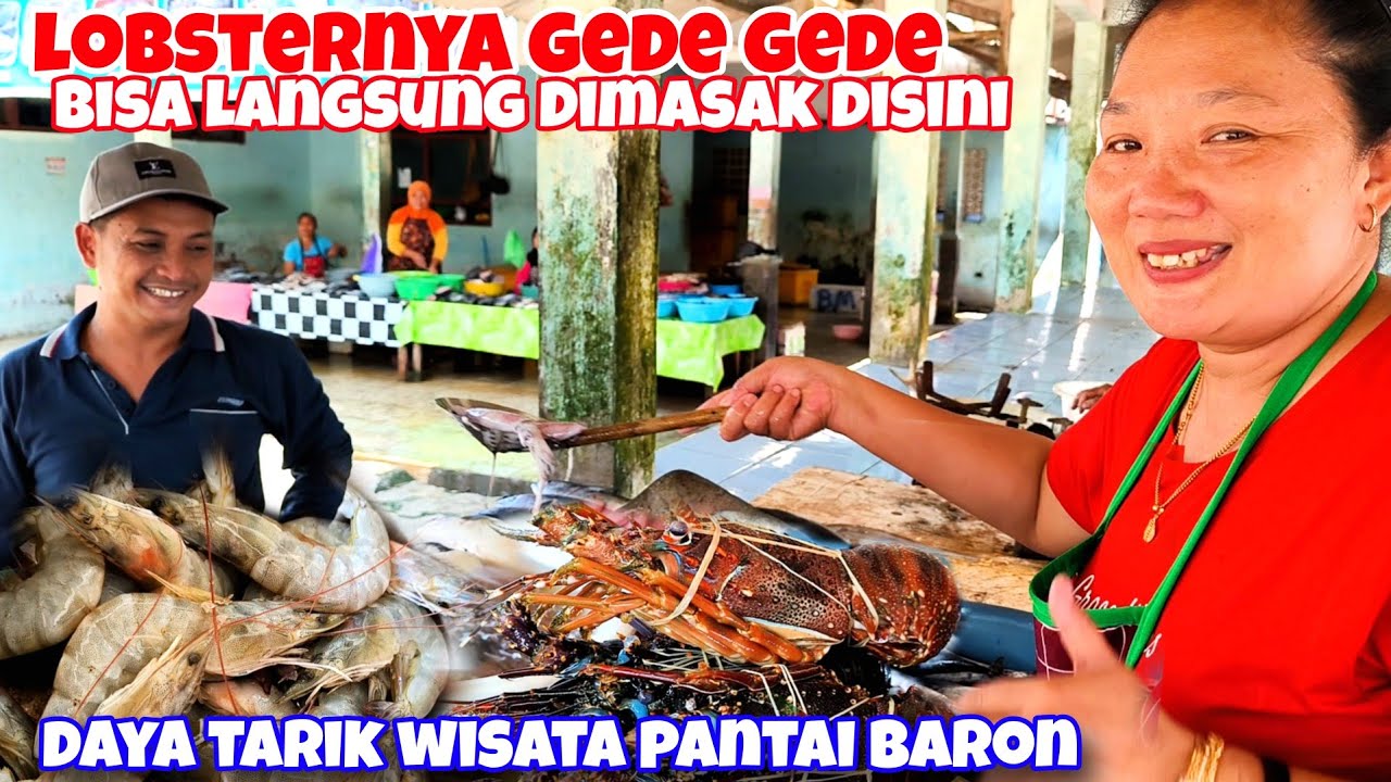 💥 Sensasi kuliner Pantai Baron, seafood nya bisa langsung masak ditempat