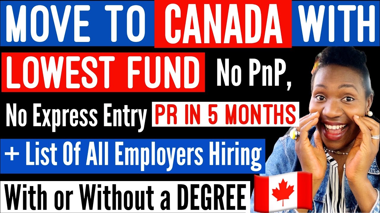 NEW | CANADA IMMIGRATION PROGRAM WITH THE LOWEST FUND | LIST OF EMPLOYERS HIRING | PR IN 5 MONTHS