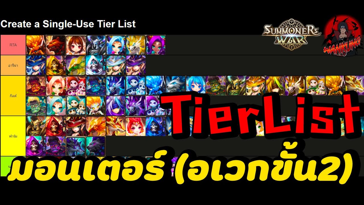 Summoners War : TierList มอนเตอร์ (อเวกขั้น2) ตัวไหนเก่ง + โกง และ เหมาะกับคอนเทนต์อะไรบ้าง 2024