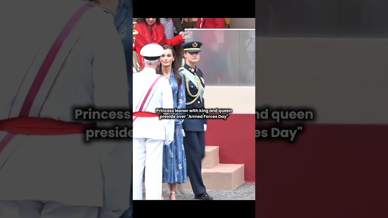 princess Leonor with king Felipe and queen Leticia