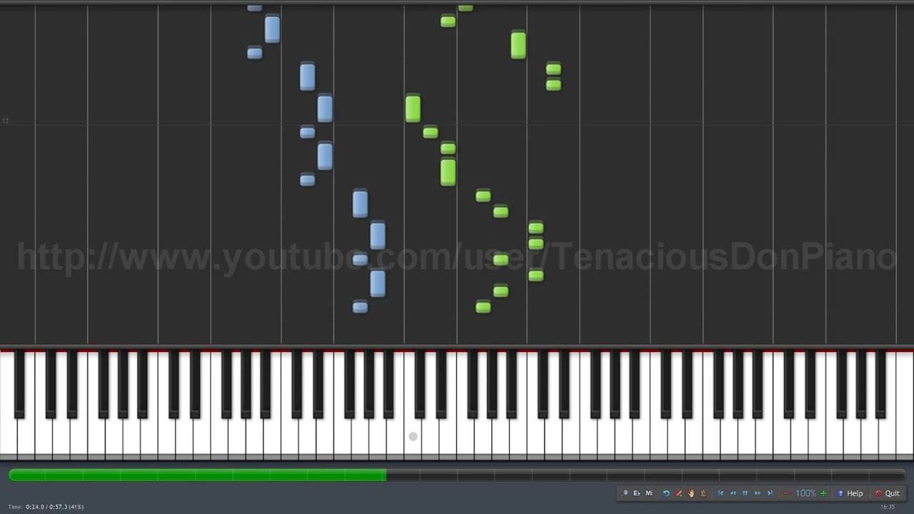 Tenacious D: Karate (Simple Version) - Piano tutorial (Synthesia)
