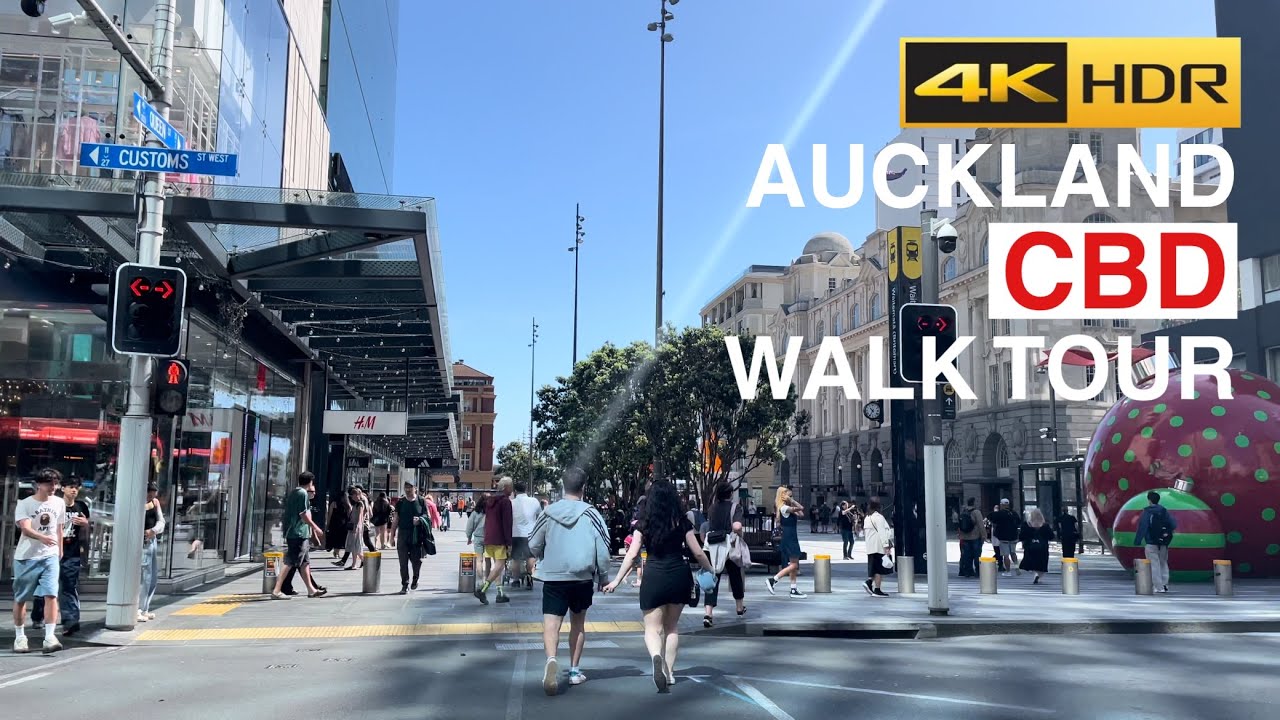 Auckland Saturday Morning Walking Tour New Zealand 4K HDR