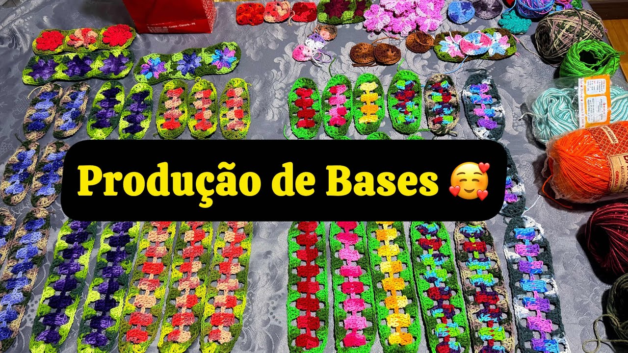 💥MUITA PRODUÇÃO DE BASES DE CROCHÊ 🥰 VEM VER QUE LINDEZA😍 #croche 
