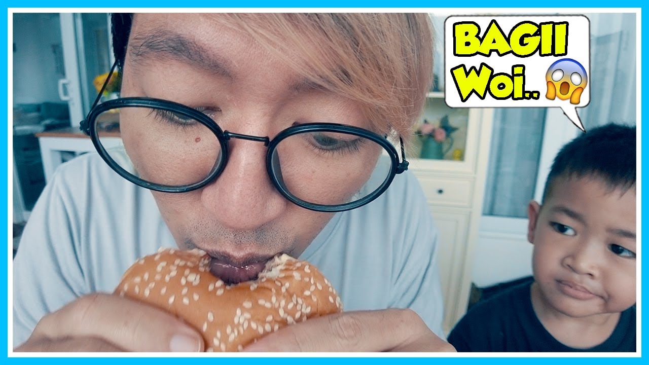 BANG CUPU MAKAN BURGER 🍔🍔🍔!! MIKACIL MINTA GAK DIKASIH?!