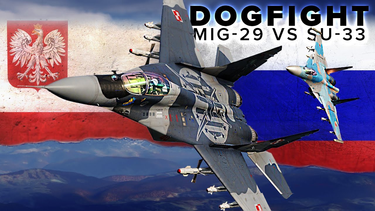 Польский МиГ-29 Fulcrum против российского Су-33 Flanker | DCS World