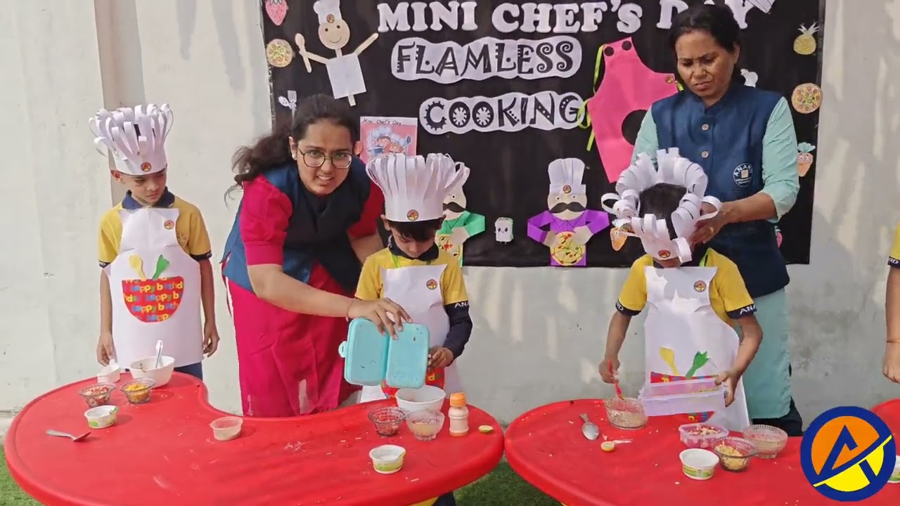 👩‍🍳👨‍🍳MINI CHEF'S DAY CELEBRATION👩‍🍳👨‍🍳DAY 1: SPROUTED CHAAT 👩‍🍳👨‍🍳  CLASS : BALVATIKA KARTIKEY 🍴🍽️