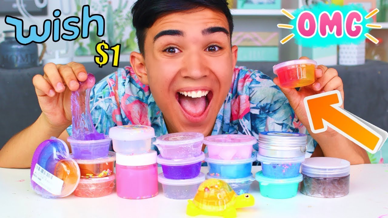 JE TESTE DES SLIMES WISH ?!! JustJonathan