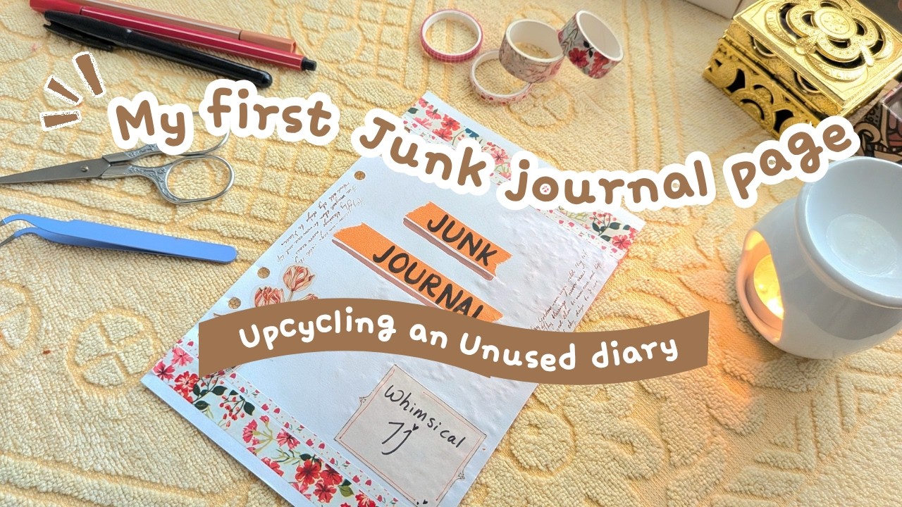 Creating the first page of my junk journal 📖✨ | Simple & cozy journaling