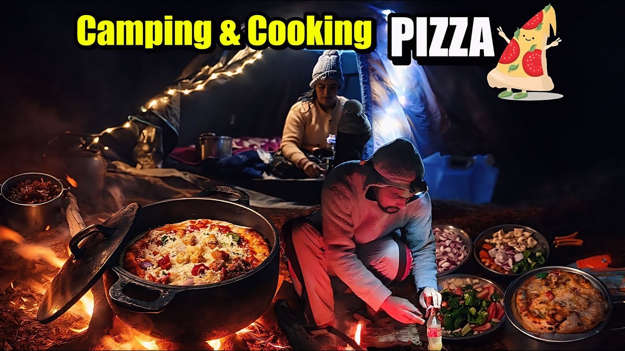 0°C mein banaya Campfire Pizza 🍕| Parashar Lake ki sabse thandi raat 🥶