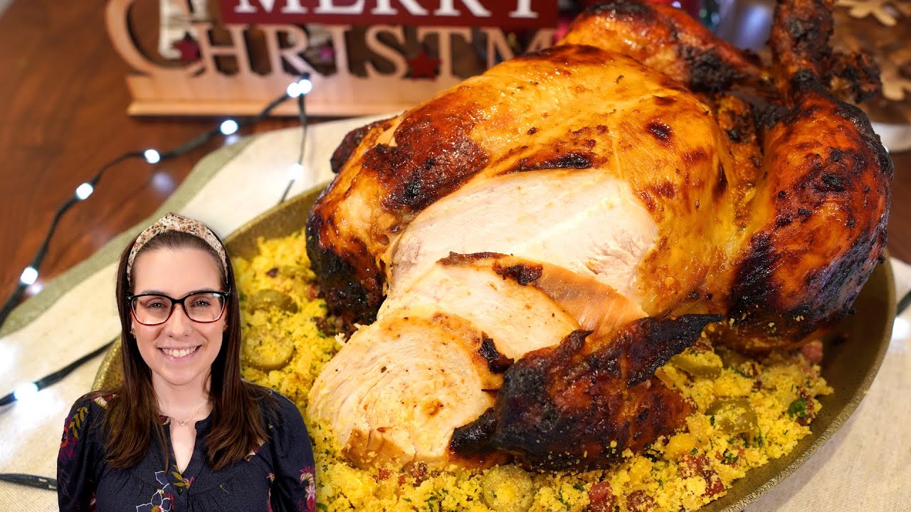 FRANGO ASSADO ESPECIAL RECHEADO COM FAROFA, DOURADINHO E SUCULENTO