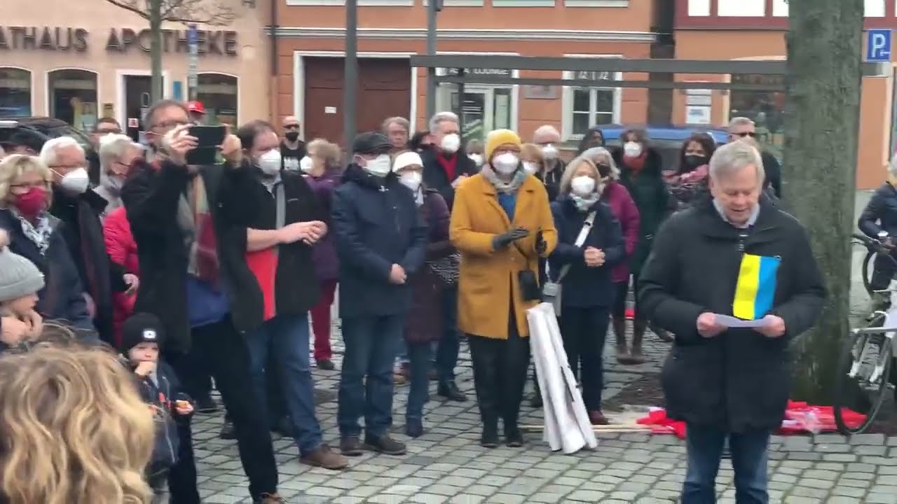 Mahnwache & Demonstration in Schwabach am 26.02.2022 gegen den Krieg in der Ukraine