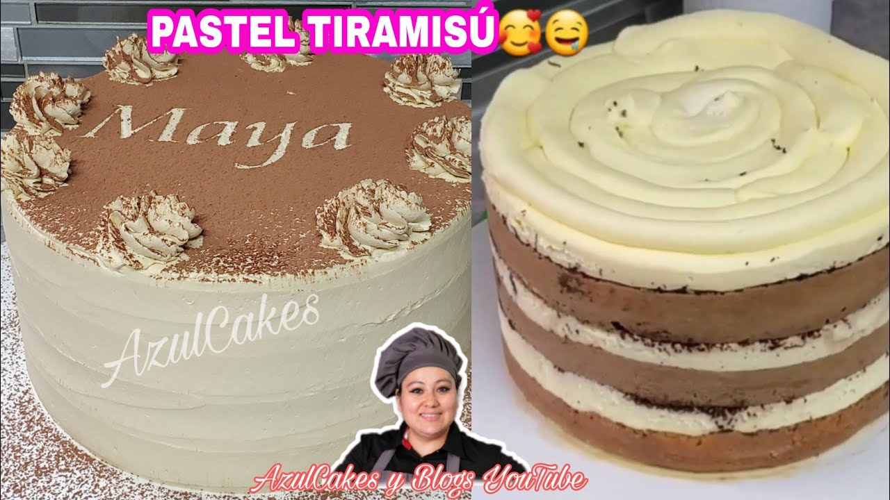 TIRAMISÚ CAKE / PASTEL TIRAMISÚ CREMA Y DECORACIÓN / AzulCakes Relleno Italiano