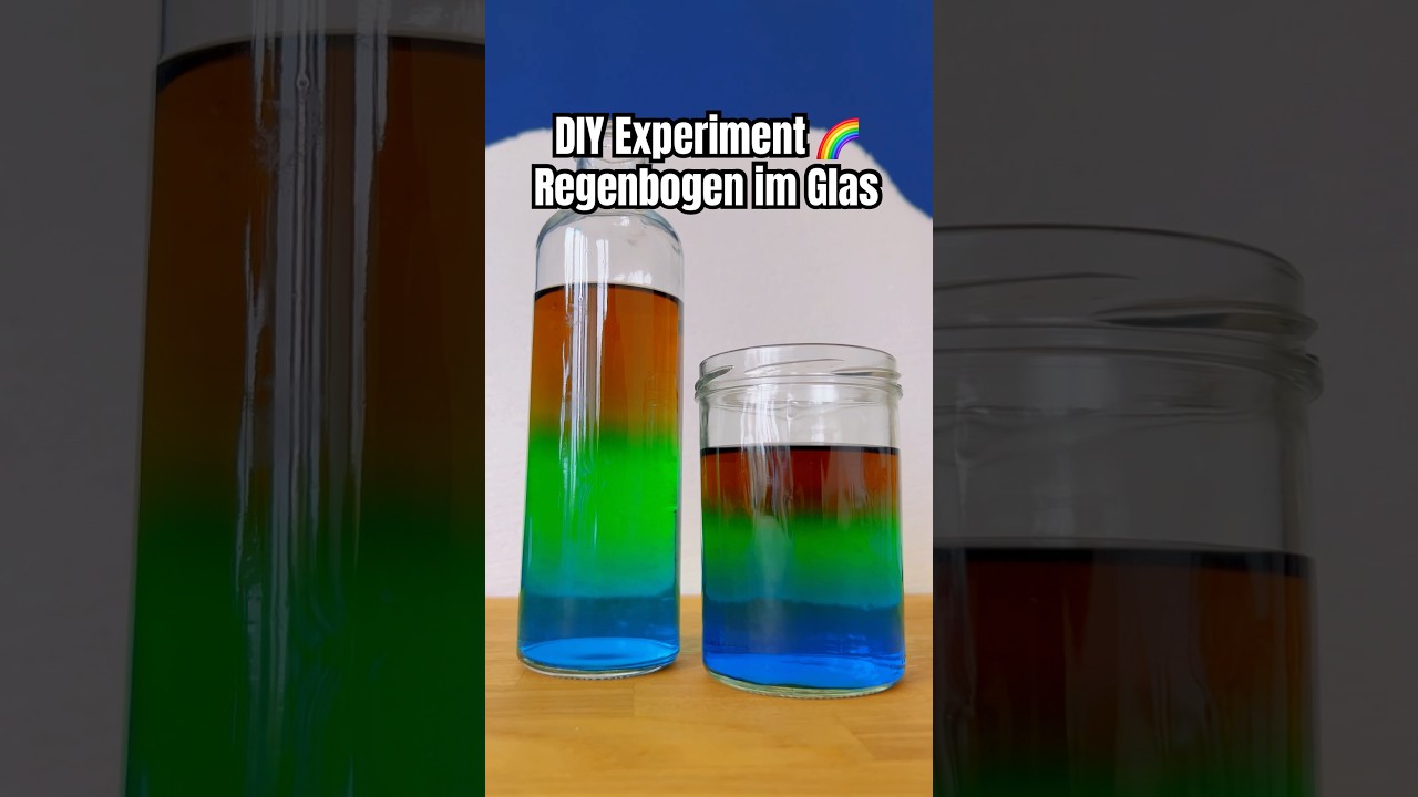 DIY Experiment Regenbogen im Glas #funforkids #diy #kindergarten #kidsactivities #experiment #kids