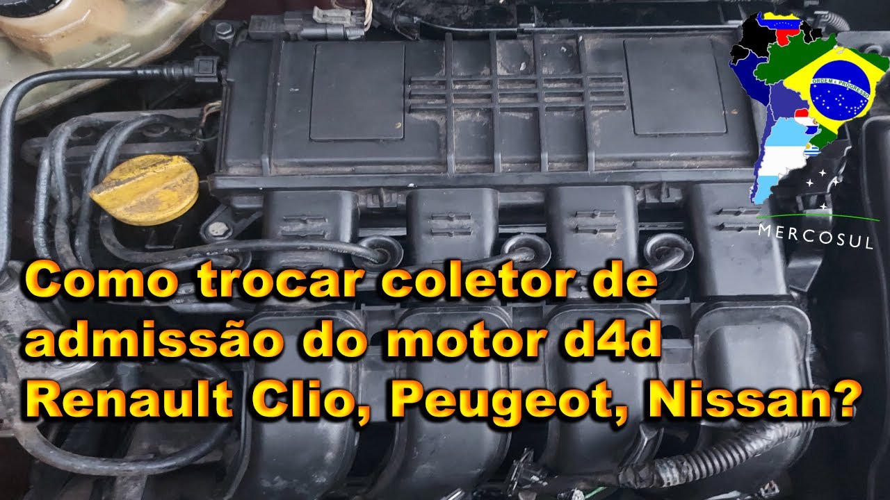 Como trocar coletor de admissão do motor d4d Clio, Peugeot, Nissan.