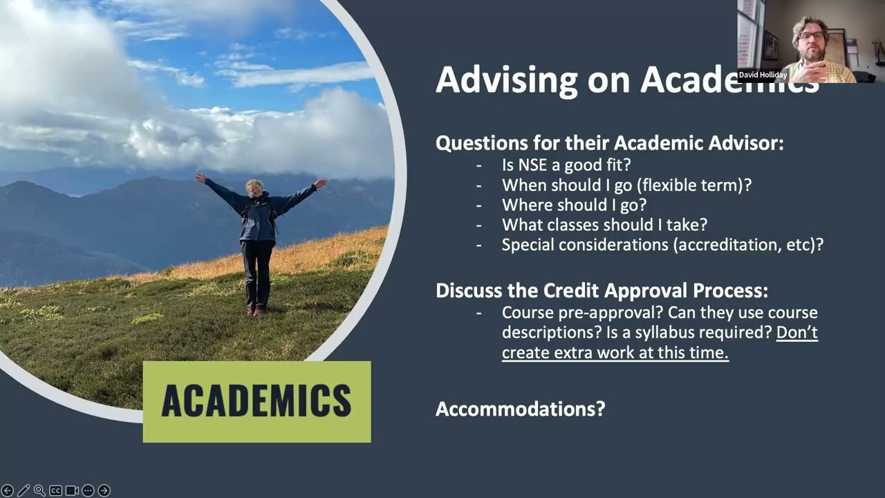 NSE Webinar: Advising NSE Students