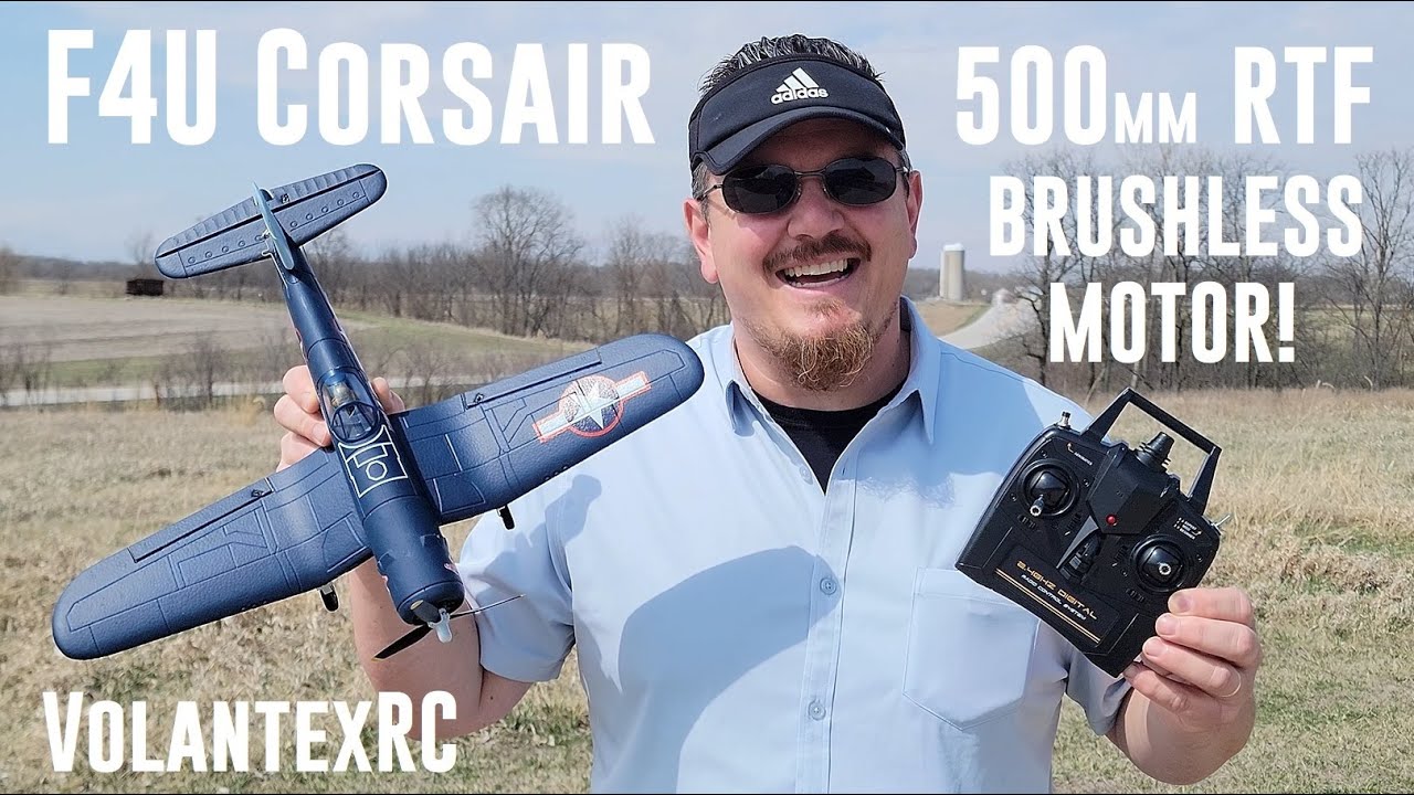 Volantex RC - F4U Corsair - 500mm - Brushless RTF - Unbox & Maiden Flight