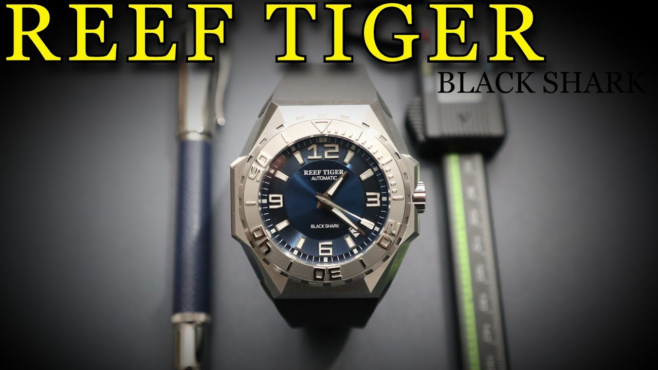 Reef Tiger Black Shark Linde Werdelin Homage Automatic Integrated Bracelet Watch