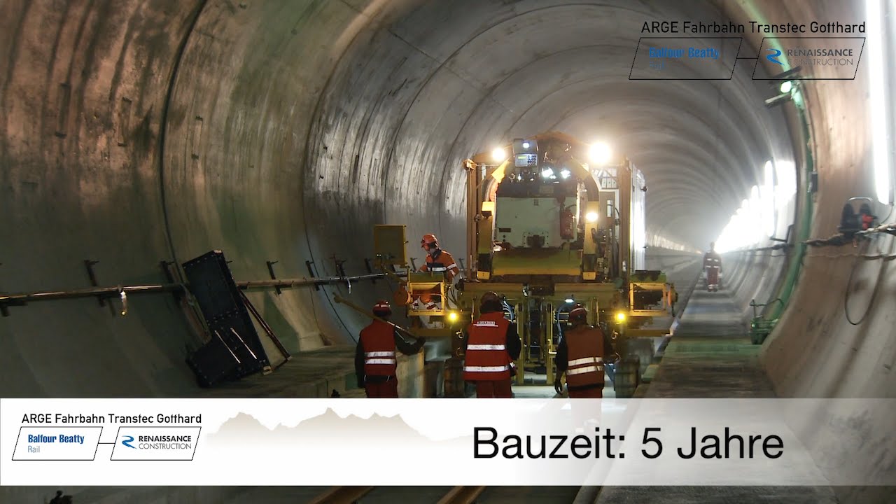 Projekt Exzellenz – Feste Fahrbahn im Gotthard Basistunnel