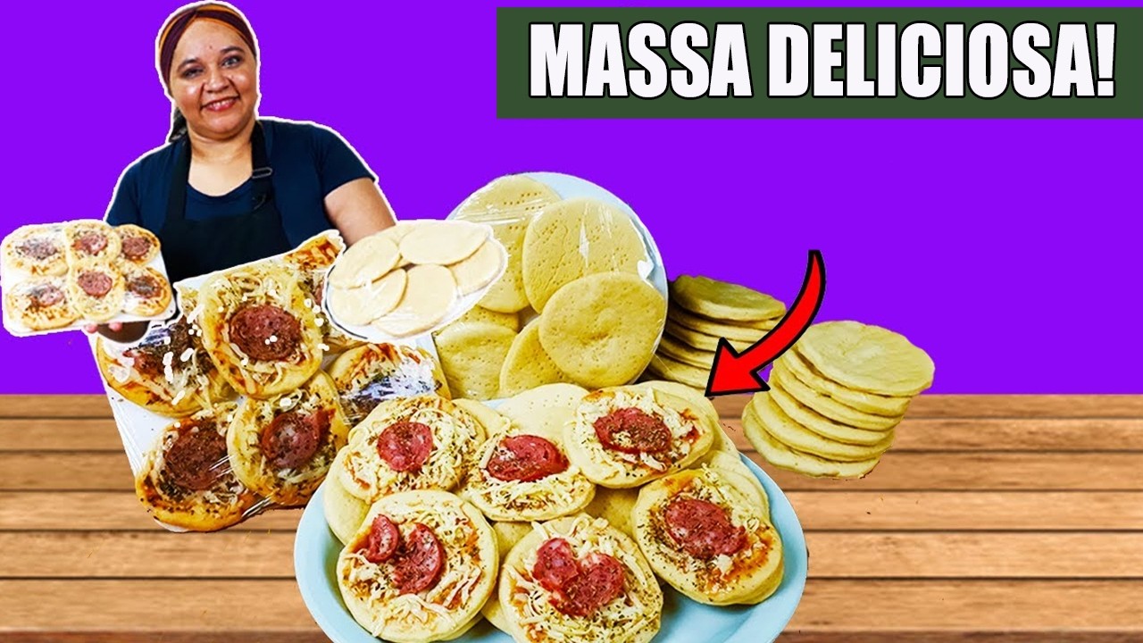 Fiz 60 Mini Pizzas com Apenas 1 QUILO de Trigo FAÇA e VENDA MUITO ! Passo a Passo COMPLETO !