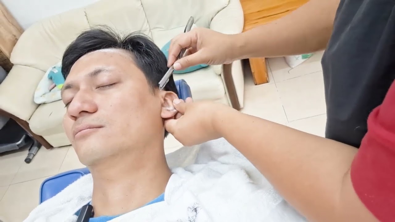 ASMR!! Get a Shave with the gentle skills of a barber โกนหนวดด้วยทักษะอันอ่อนโยนของช่างตัดผม EP.150