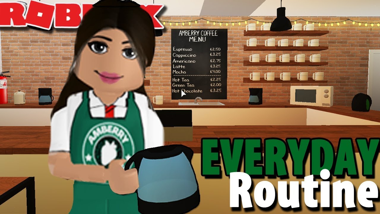 EVERYDAY ROUTINE AT AMBERRY COFFEE SHOP ☕ | Bloxburg | Roblox Roleplay
