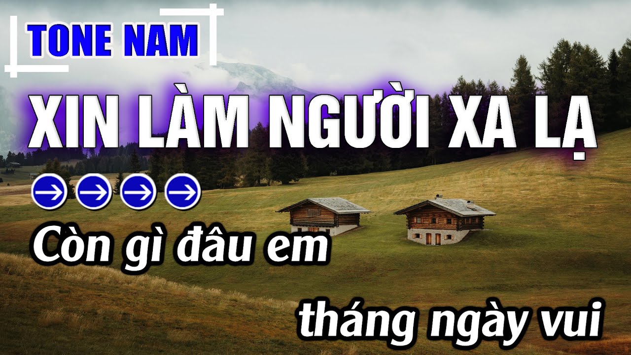 Xin Làm Người Xa Lạ Karaoke Tone Nam ( D#m ) Beat Mới | Karaoke Đăng Khôi