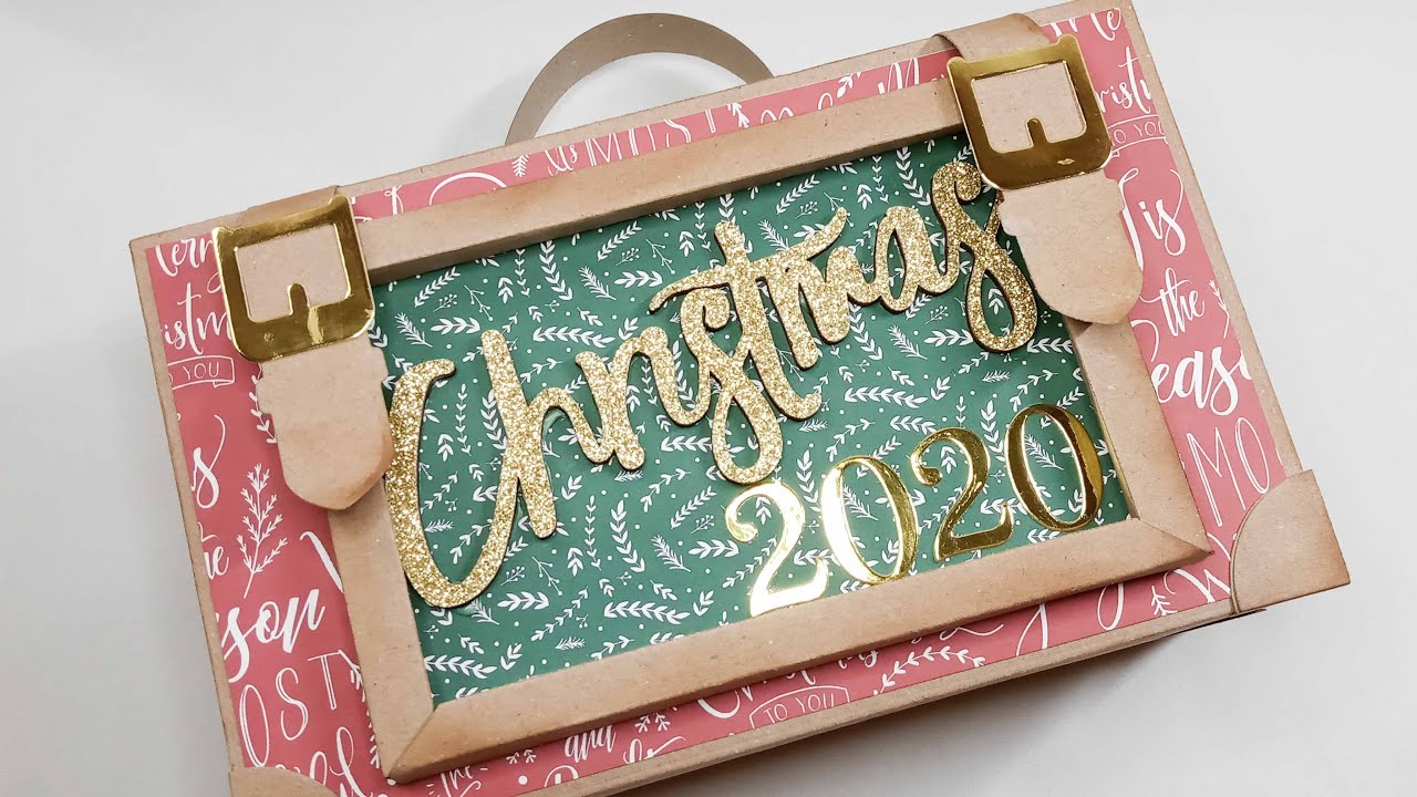 Christmas Suitcase with Memory Index Cards | Simply Made Crafts