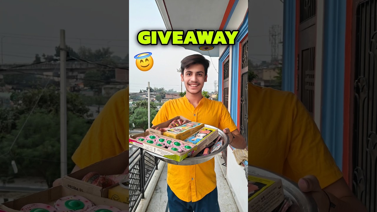 Diwali Pataka Giveaway 💀😍 | Mini Vlog #shorts #minivlog #ashortaday #vlog #tranding #diwali