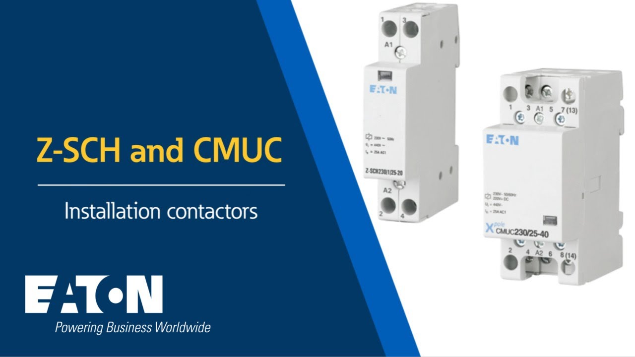 Eaton Z-SCH and CMUC DIN-rail installation contactors unboxing
