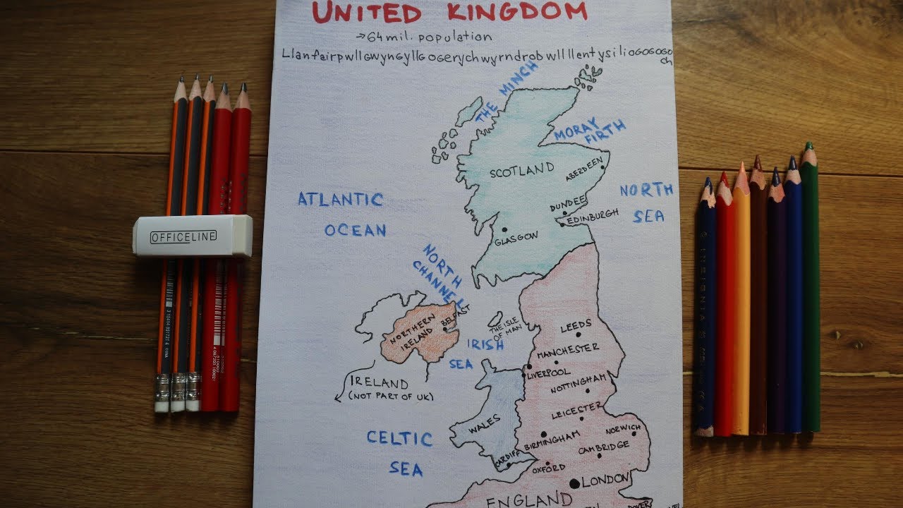 ASMR Map of United Kingdom - Whispering - Drawing Map of UK - Slovak ASMR Whisper - Whisper Accent
