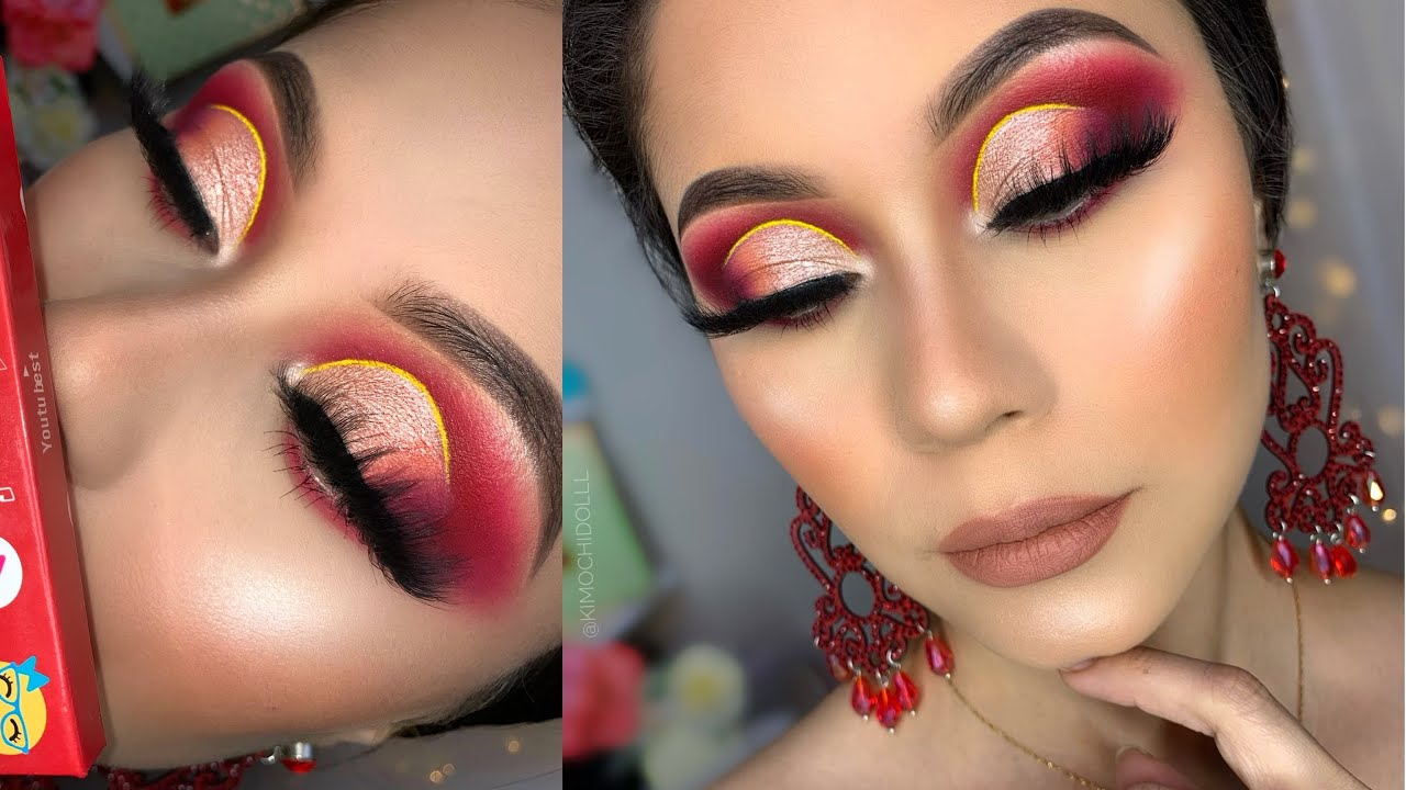 MAQUILLAJE ROJO TÉCNICA BRASILEÑA CUT CREASE LEVANTADO 2020
