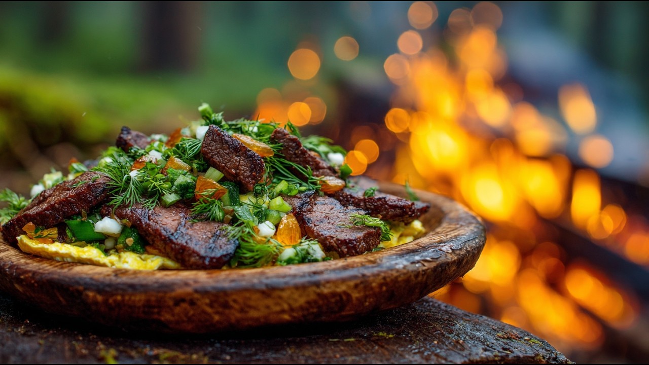 🥩 Steak & Omelette Salad &ndash; The Ultimate Power Breakfast!