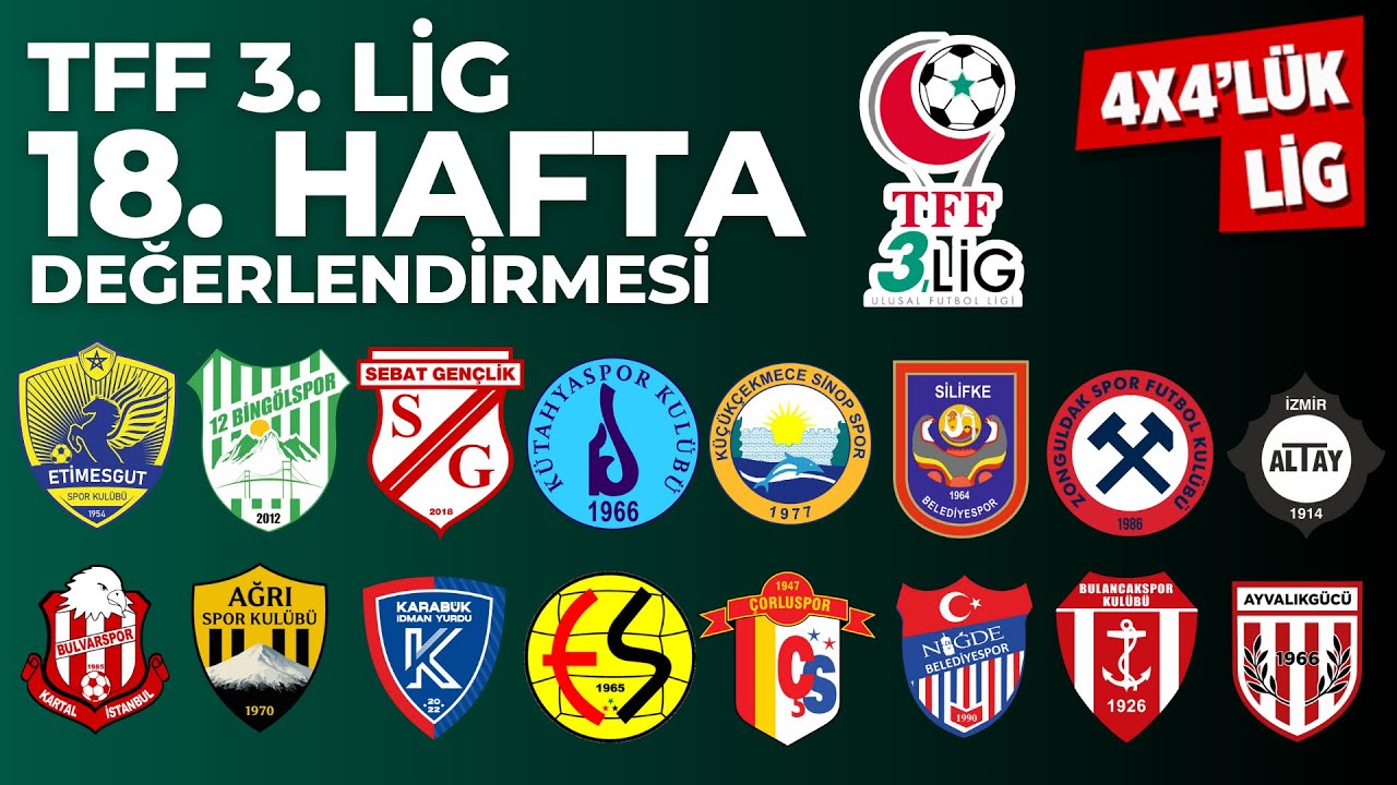TFF 3. Lig 18. Hafta Değerlendirmesi | 4X4'LÜK LİG