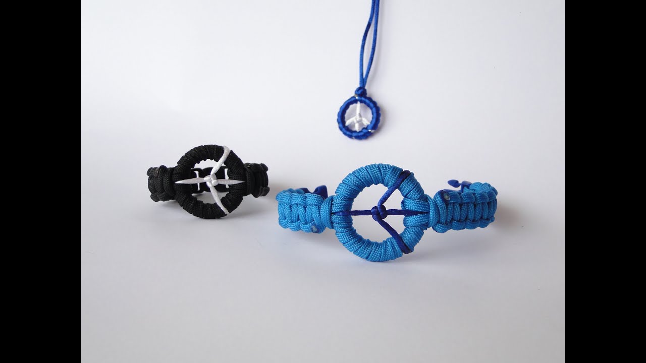 How to Make a Peace Sign Paracord Bracelet- Peace Charm by CreationsByS