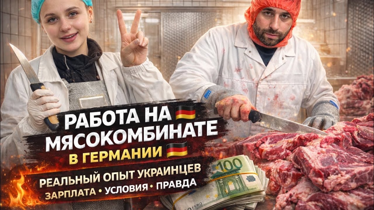 Работа на мясокомбинате в Германии 🇩🇪 Реальный опыт украинцев | Зарплата, условия, правда