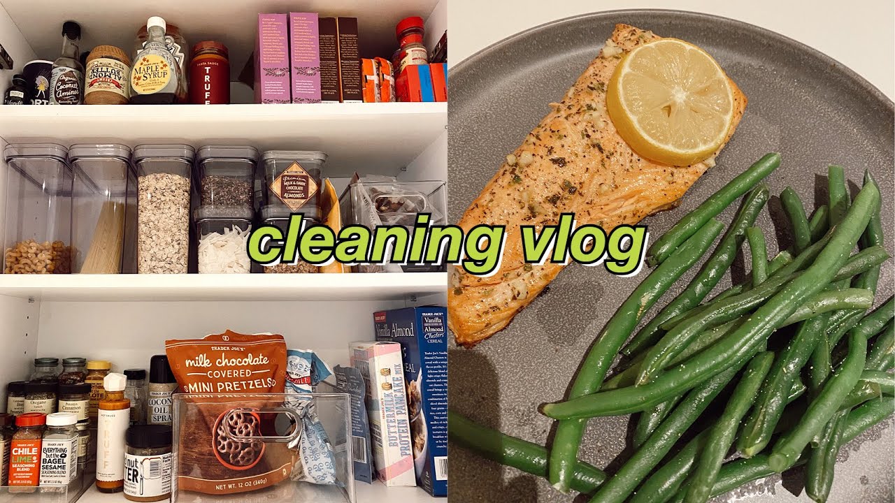 vlogmas: deep clean my apartment with me + easy salmon recipe | maddie cidlik