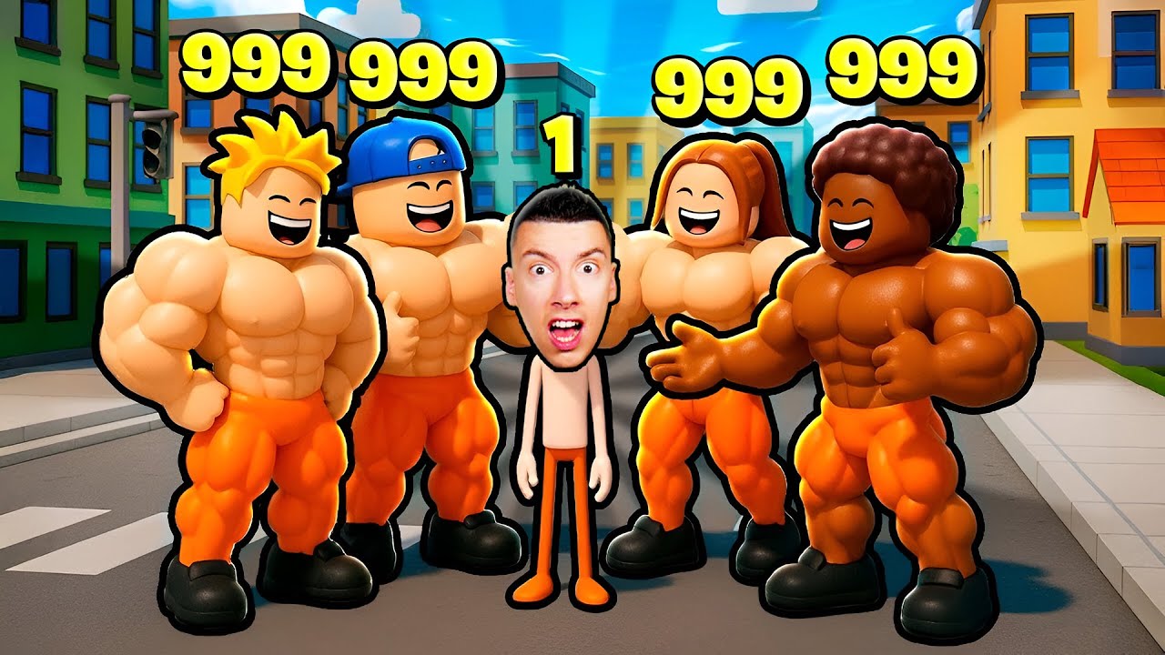 J'AI ESSAYÉ DE DEVENIR LE PLUS MUSCLÉ DE LA VILLE SUR ROBLOX 😭😭😭