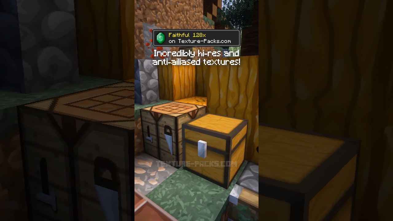 🥇 Minecraft Texture Pack Faithful 128x128 vs Vanilla
