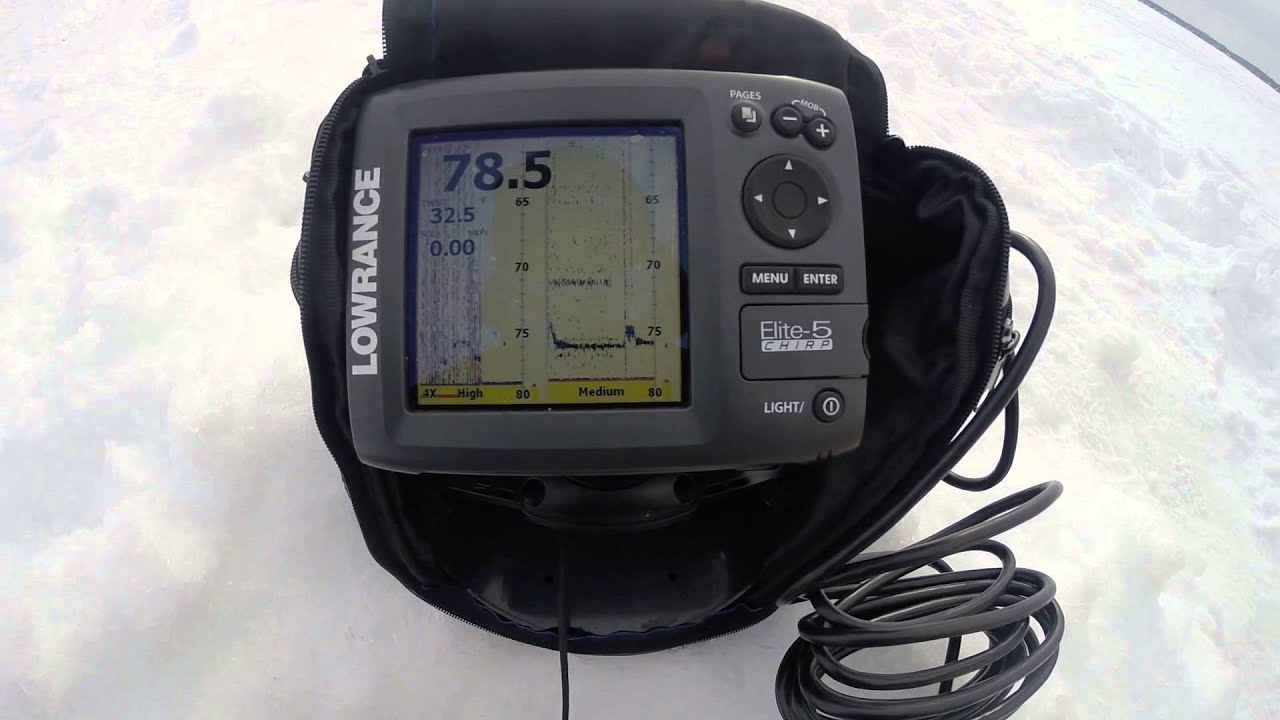 Elite5 CHIRP Ice Fishing with Medium CHIRP